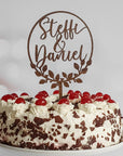 Cake Topper Greenery - Hochzeitstorte Topper personalisiert - Suzu Papers