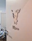Türschild Name Kinderzimmer mit Hase-Motiv - Suzu Papers