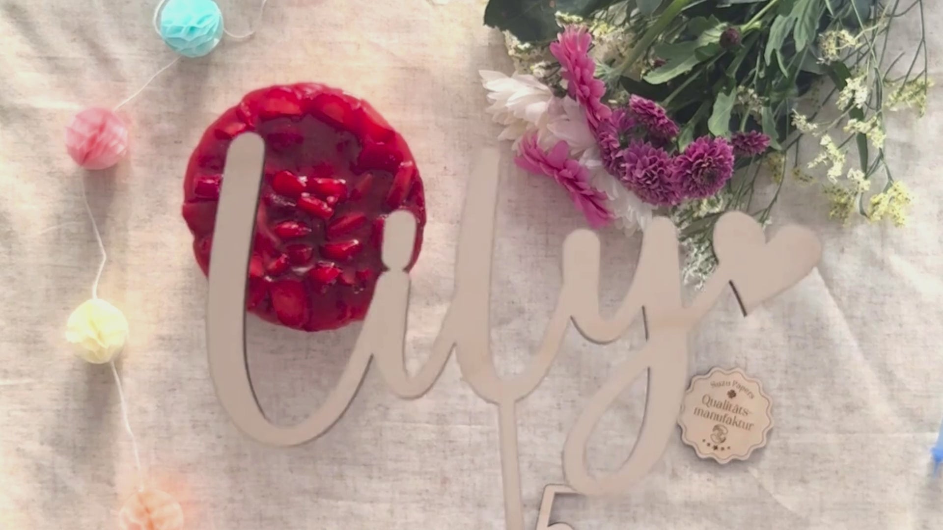 Cake Topper personalisiert mit Name - Video