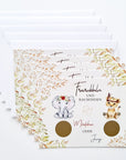 5er Set Rubbelkarten Gender Reveal - Geschlechtsverkündung Baby - Suzu Papers