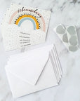 Rubbelkarte Schwangerschaft - 5er Set Regenbogen - Suzu Papers