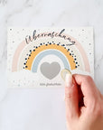 Rubbelkarte Schwangerschaft - 5er Set Regenbogen - Suzu Papers