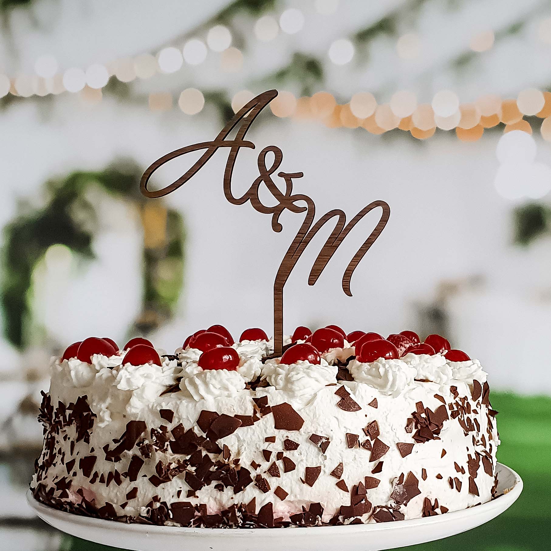 Cake Topper Initialen - Tortendeko Hochzeit