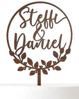Cake Topper Greenery - Hochzeitstorte Topper personalisiert - Suzu Papers