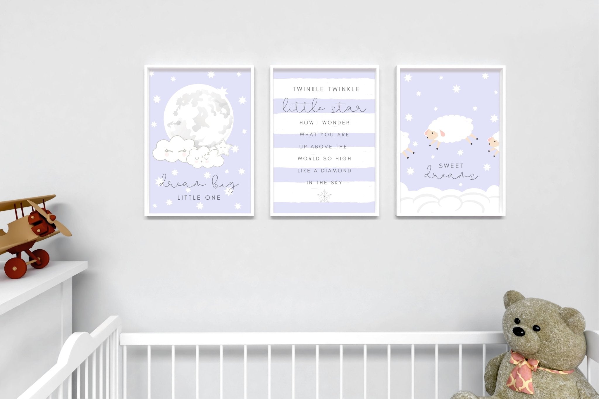Babys Poster Set - Sweet Dreams - zum selber Ausdrucken - Suzu Papers
