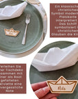 Boot Platzkarten Konfirmation - Tischkarten Taufe - Tischdeko Kommunion & Firmung - Suzu Papers