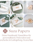 Boot Platzkarten Konfirmation - Tischkarten Taufe - Tischdeko Kommunion & Firmung - Suzu Papers
