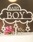 Baby Shower Torten Deko - Cake Topper für Welcome Baby Boy Torte - Suzu Papers