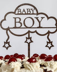 Baby Shower Torten Deko - Cake Topper für Welcome Baby Boy Torte - Suzu Papers
