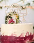 Baby Shower Torten Deko - Cake Topper für Welcome Baby Boy Torte - Suzu Papers