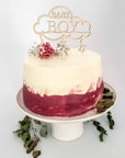 Baby Shower Torten Deko - Cake Topper für Welcome Baby Boy Torte - Suzu Papers
