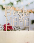 Cake Topper Beste Mama - Muttertag & Geburtstag Beste Mama Geschenk - Suzu Papers