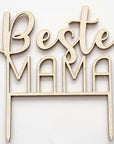 Cake Topper Beste Mama - Muttertag & Geburtstag Beste Mama Geschenk - Suzu Papers