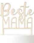 Cake Topper Beste Mama - Muttertag & Geburtstag Beste Mama Geschenk - Suzu Papers