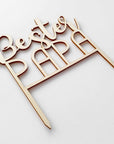 Cake Topper Bester Papa Geschenk zum Geburtstag & Vatertag - Suzu Papers