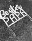 Cake Topper Bester Papa Geschenk zum Geburtstag & Vatertag - Suzu Papers