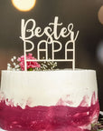 Cake Topper Bester Papa Geschenk zum Geburtstag & Vatertag - Suzu Papers