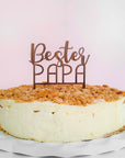 Cake Topper Bester Papa Geschenk zum Geburtstag & Vatertag - Suzu Papers