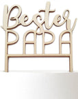 Cake Topper Bester Papa Geschenk zum Geburtstag & Vatertag - Suzu Papers