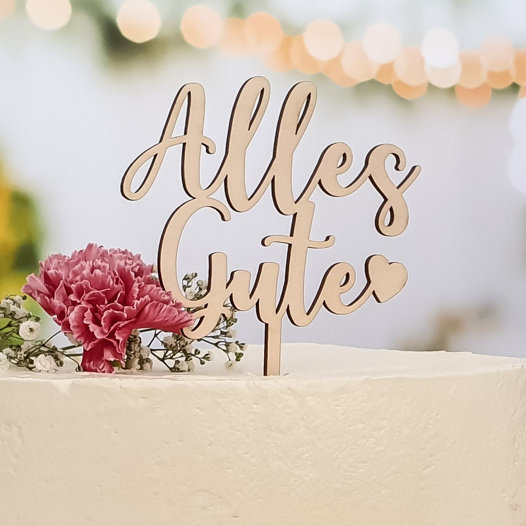 Cake Topper Alles Gute - Tortenaufleger Geburtstag - Suzu Papers