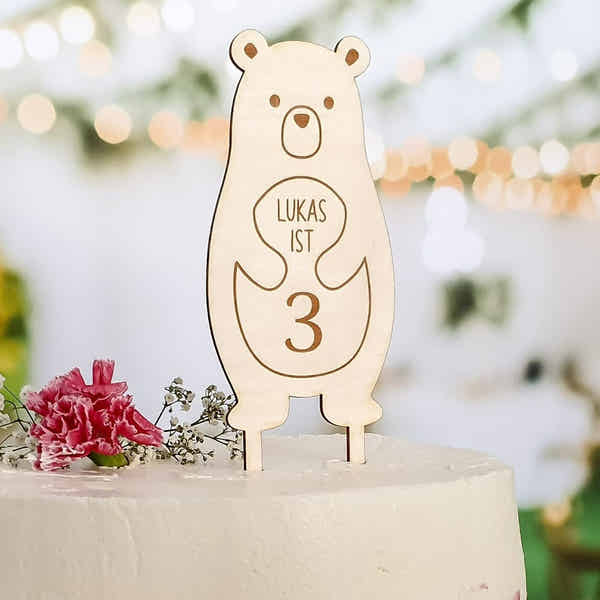 24 Bär-Cupcake-Topper – Süße Tortendeko Für Baby-Party, Junge Oder Mädchen – 4 Verschiedene Motive, Je 6 Stück – Aus Stabilem Karton Geburtstags Zubehör Bärchen