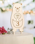 Cake Topper Bär - Kuchendeko Kindergeburtstag - Suzu Papers