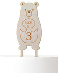 Cake Topper Bär - Kuchendeko Kindergeburtstag - Suzu Papers