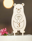 Cake Topper Bär - Kuchendeko Kindergeburtstag - Suzu Papers