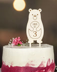Cake Topper Bär - Kuchendeko Kindergeburtstag - Suzu Papers