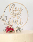 Cake Topper Boy or Girl Deko für Torten - Gender Reveal Party Deko - Gender Reveal Torten Deko - Suzu Papers