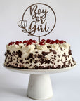 Cake Topper Boy or Girl Deko für Torten - Gender Reveal Party Deko - Gender Reveal Torten Deko - Suzu Papers
