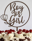 Cake Topper Boy or Girl Deko für Torten - Gender Reveal Party Deko - Gender Reveal Torten Deko - Suzu Papers