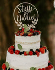 Cake Topper Greenery - Hochzeitstorte Topper personalisiert - Suzu Papers