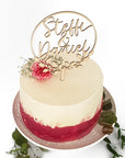 Cake Topper Greenery - Hochzeitstorte Topper personalisiert - Suzu Papers