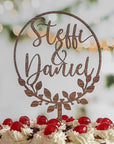 Cake Topper Greenery - Hochzeitstorte Topper personalisiert - Suzu Papers