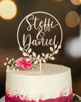 Cake Topper Greenery - Hochzeitstorte Topper personalisiert - Suzu Papers