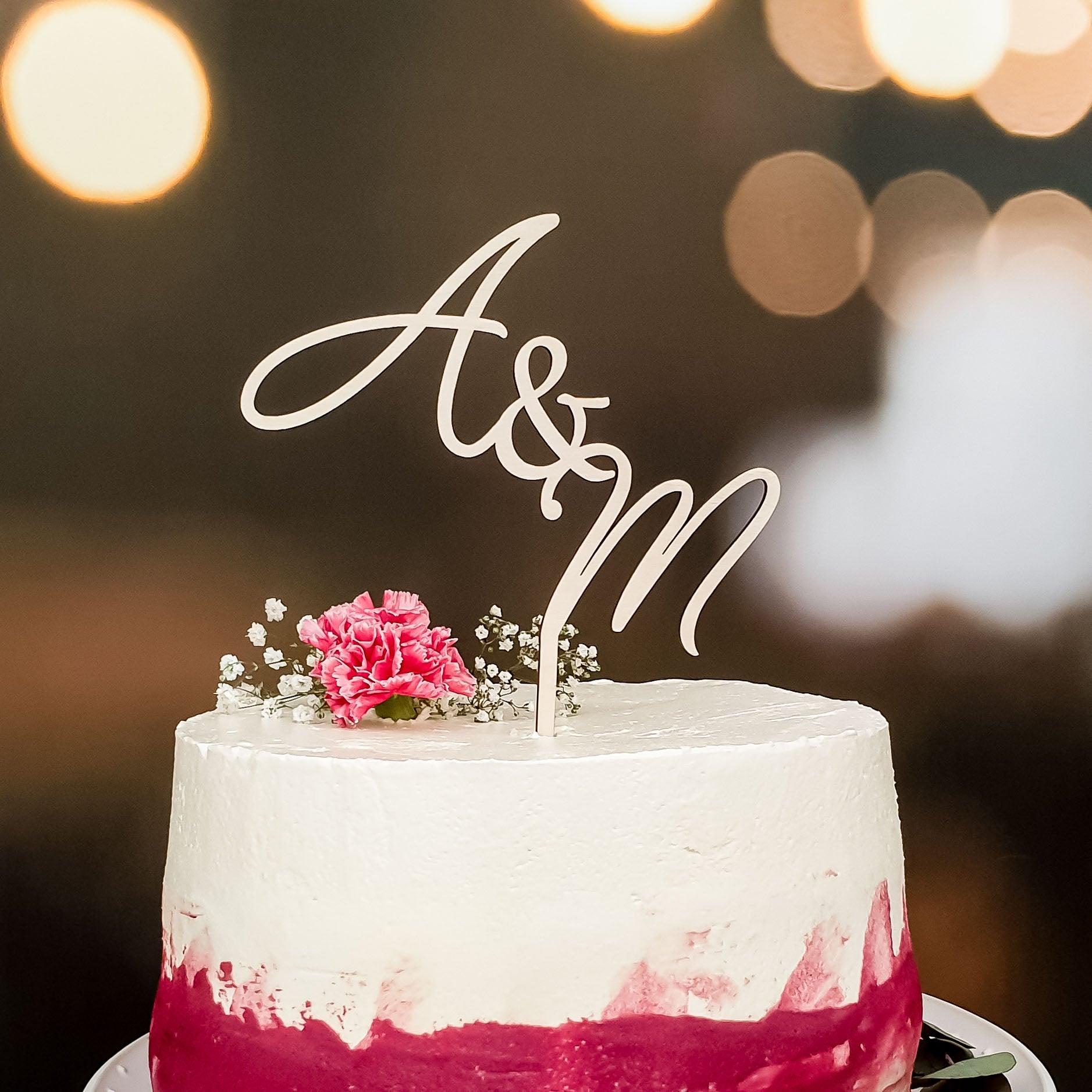 Cake Topper Initialen - Tortendeko Hochzeit