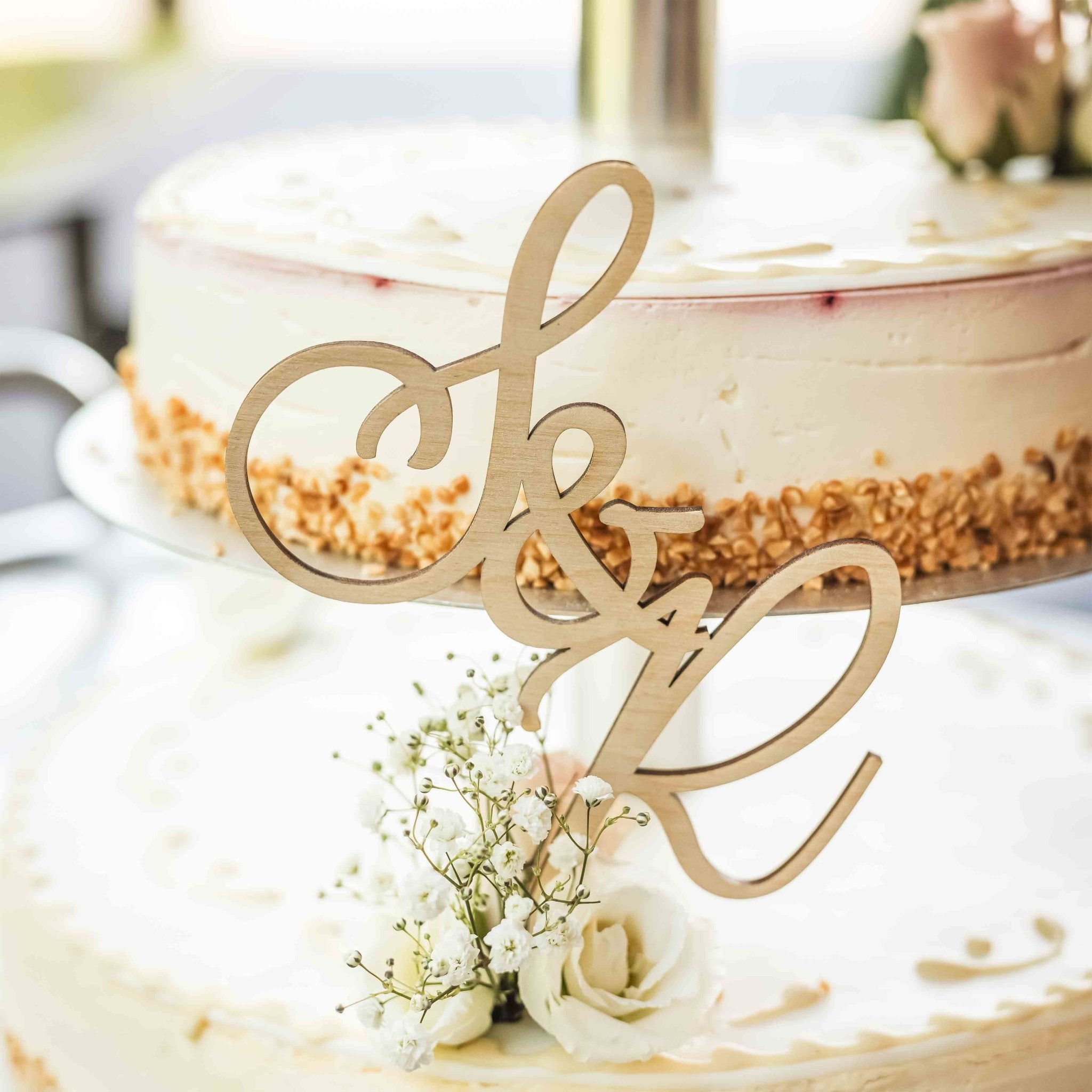 Cake Topper Initialen - Tortendeko Hochzeit