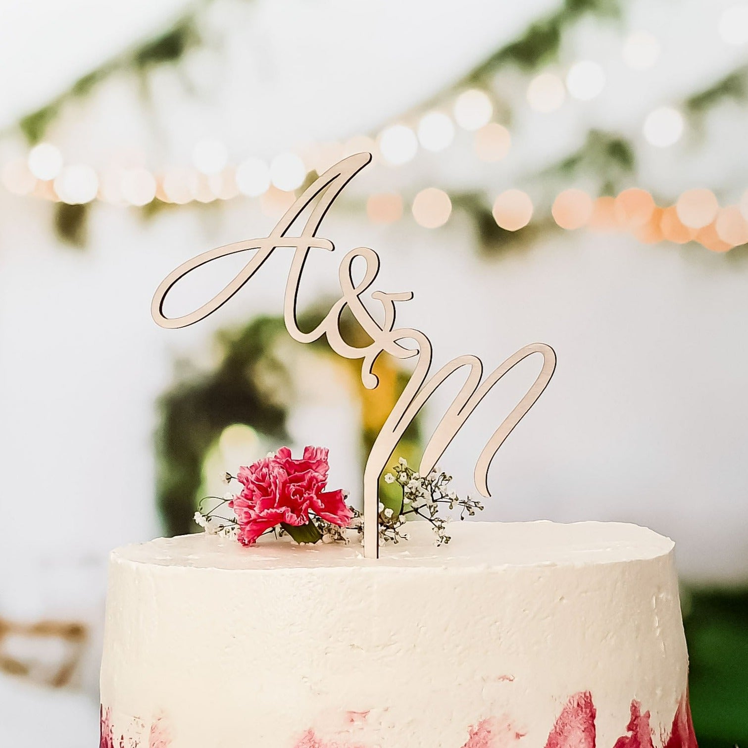 Cake Topper Initialen - Tortendeko Hochzeit