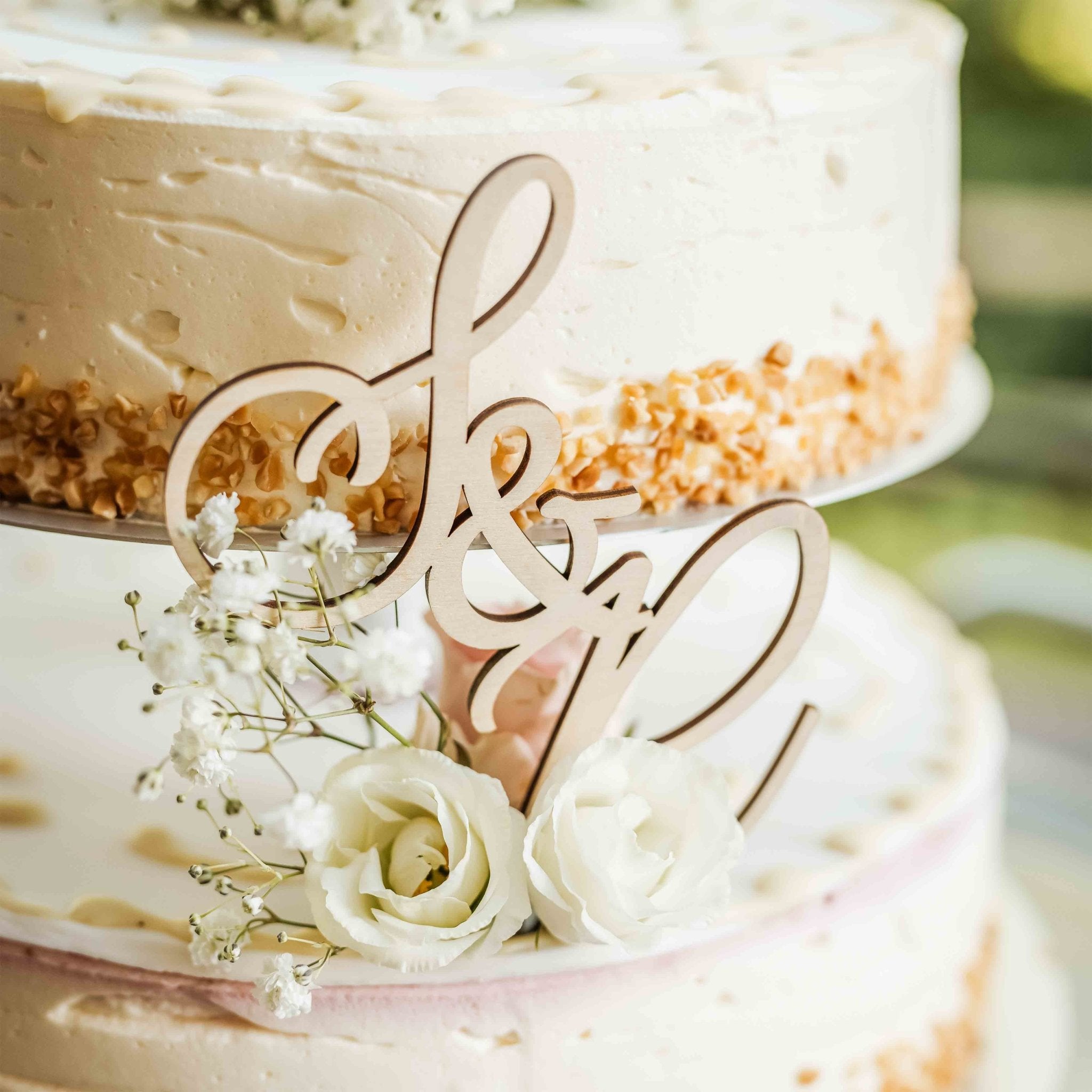 Cake Topper Initialen - Tortendeko Hochzeit