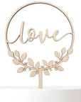 Cake Topper Love Blätterkranz - Suzu Papers