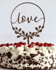 Cake Topper Love Blätterkranz - Suzu Papers