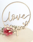 Cake Topper Love Blätterkranz - Suzu Papers