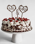 Herz Cake Topper Hochzeit Holz - Suzu Papers