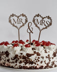 Herz Cake Topper Hochzeit Holz - Suzu Papers