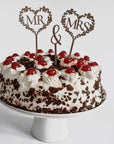 Herz Cake Topper Hochzeit Holz - Suzu Papers