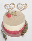 Herz Cake Topper Hochzeit Holz - Suzu Papers