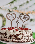 Herz Cake Topper Hochzeit Holz - Suzu Papers