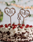 Herz Cake Topper Hochzeit Holz - Suzu Papers