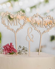Herz Cake Topper Hochzeit Holz - Suzu Papers